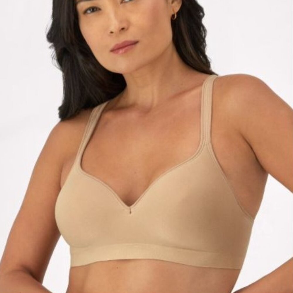BALI Comfort Revolution Nude Full-Coverage Wirefree, Seamless Bra Size 34D, NWT - Picture 1 of 10